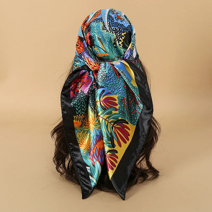 Premium 90x90 Paisley Fashion Scarf | Women Headband | GLOMEXIA