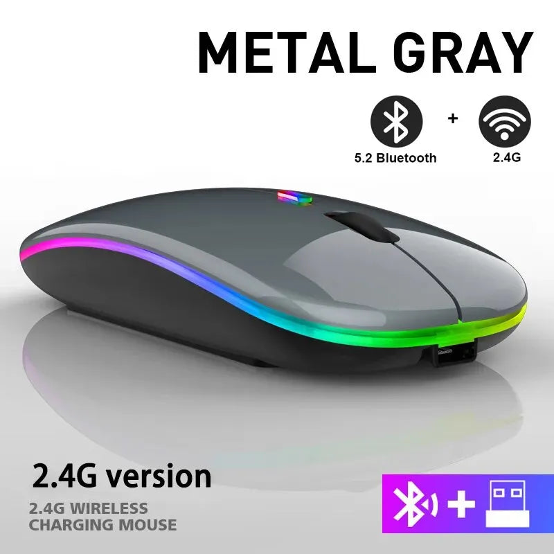 🖱️ Glomexia RGB Wireless Rechargeable Mouse (3600 DPI)