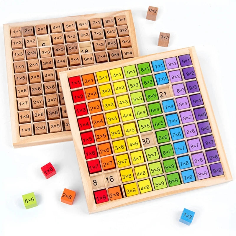 Wooden 9x9 Multiplication Board Montessori Toy
