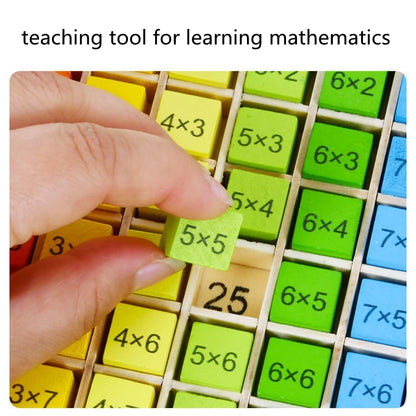 Wooden 9x9 Multiplication Board Montessori Toy