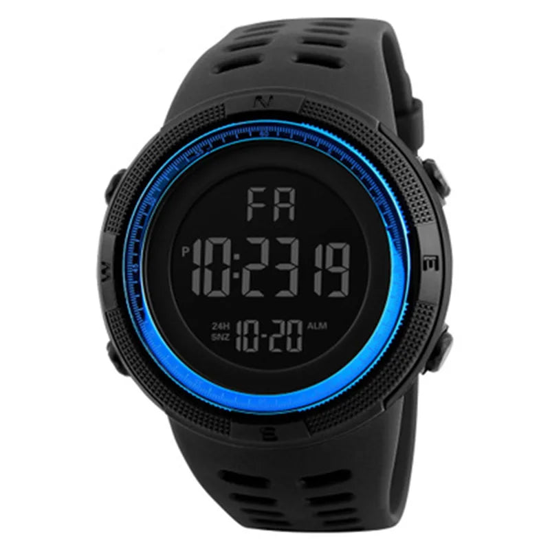 🌍 Glomexia – Men’s Military Style Digital Sports Watch with LED Display