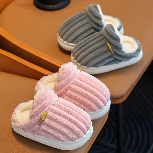 Kids Winter Cotton Slippers ❄️🧸 | Plush Non-Slip Home Wear