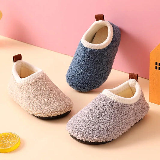 Kids Winter Cotton Slippers 🧸 | Warm Anti-Slip Home Shoes
