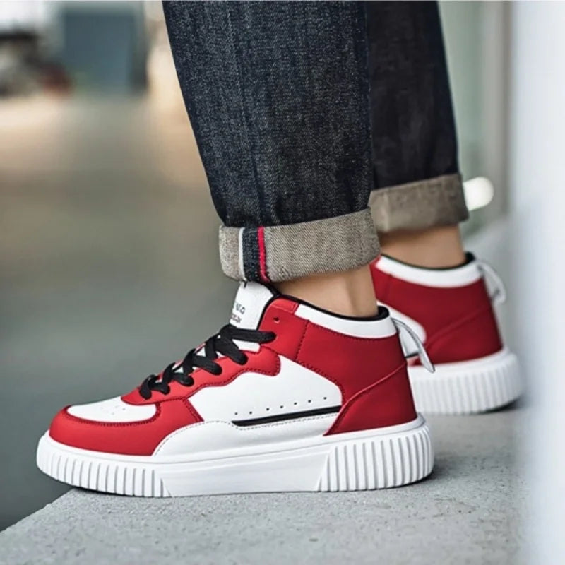 Men’s Patchwork Lace-Up Casual Shoes