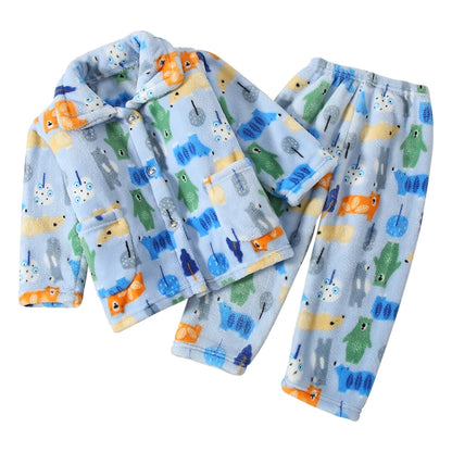 Premium Kids Coral Fleece Winter Pajama Set