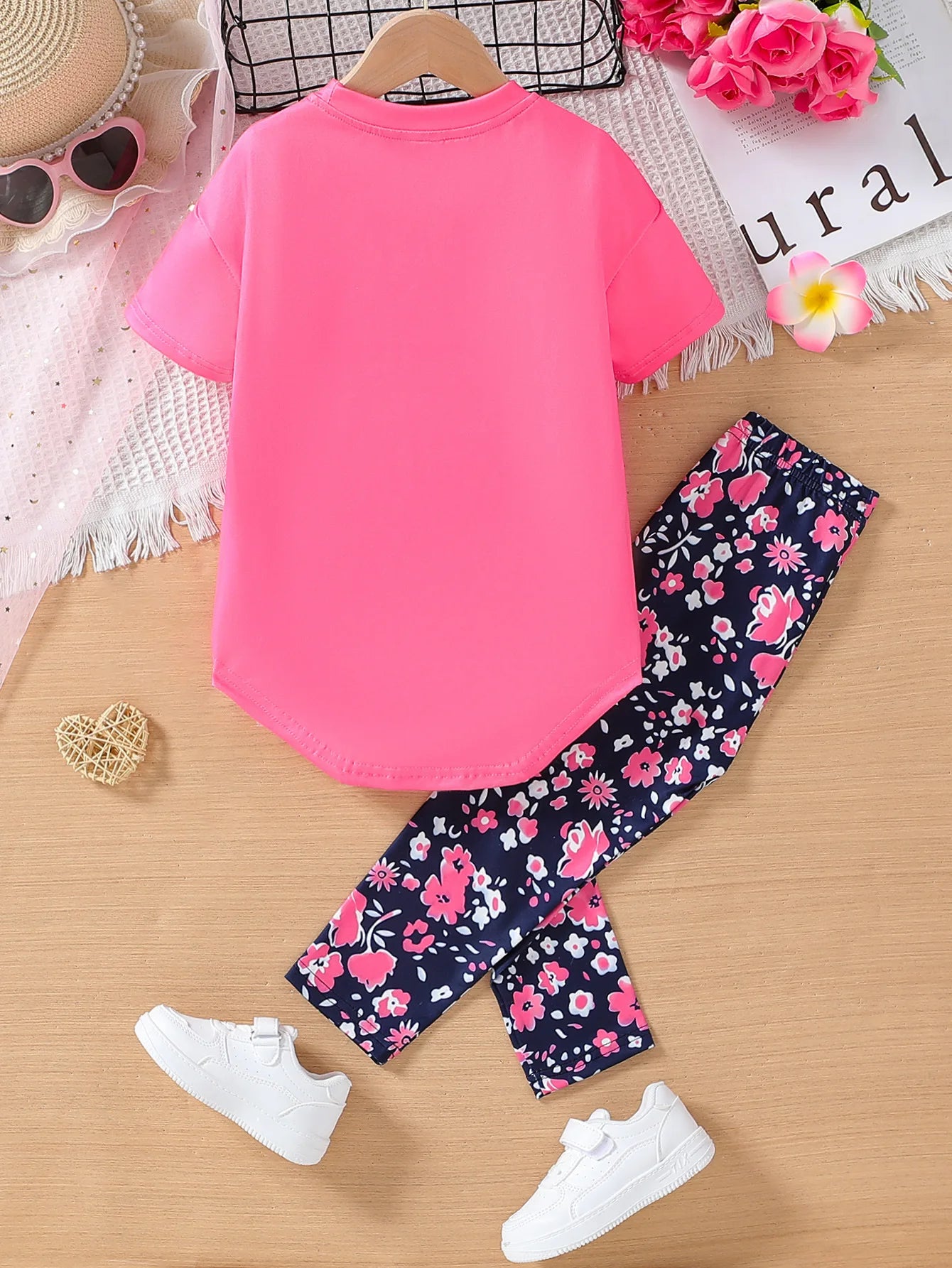 Premium Girls Cartoon Summer Clothing Set – Short Sleeve & Shorts