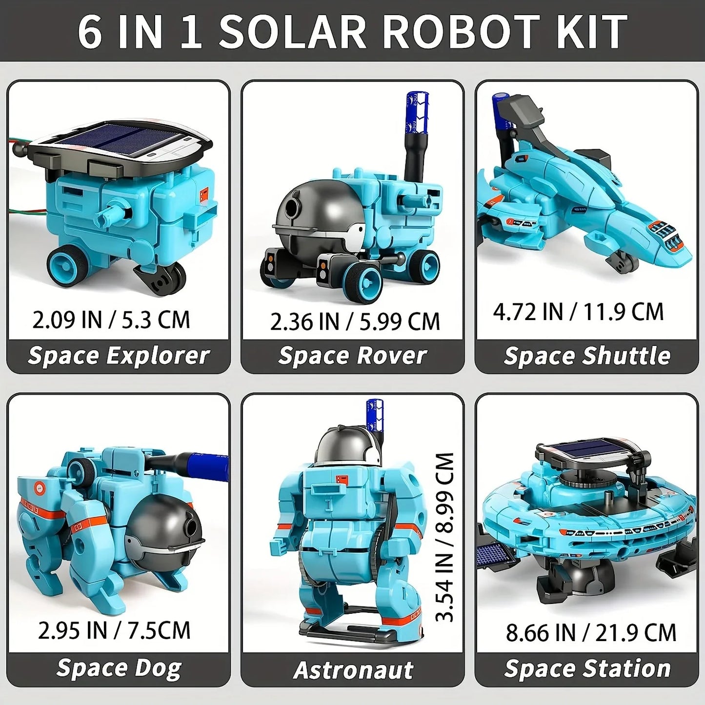 6-in-1 STEM Solar Robot Kit – Educational Science Building Toy