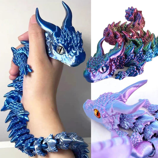 3D Printed Articulated Magic Dragon – Movable Joint Fidget Toy