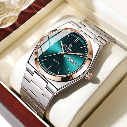 Glomexia Gold Quartz Men’s Watch ✨
