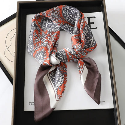 Women’s Luxury Printed Square Silk Scarf