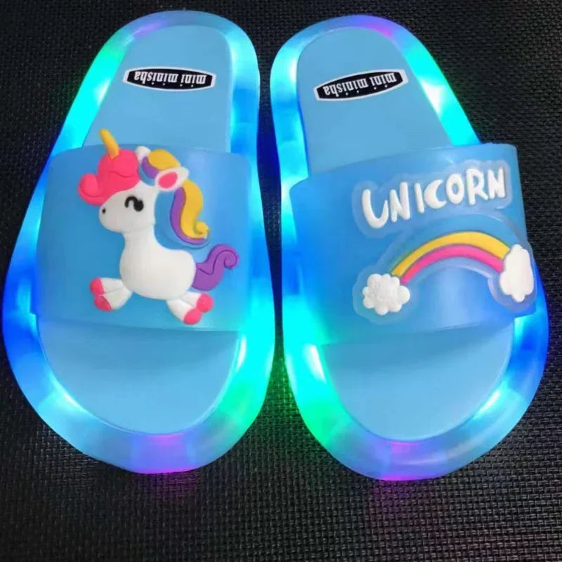 Kids Cartoon Light Slippers 🦄✨
