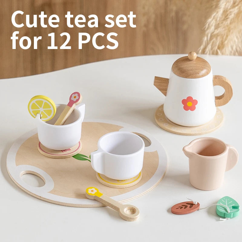 Glomexia Wooden Tea Play Set