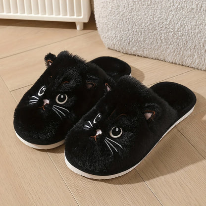Plush Cat Winter Slippers 🐾❄️