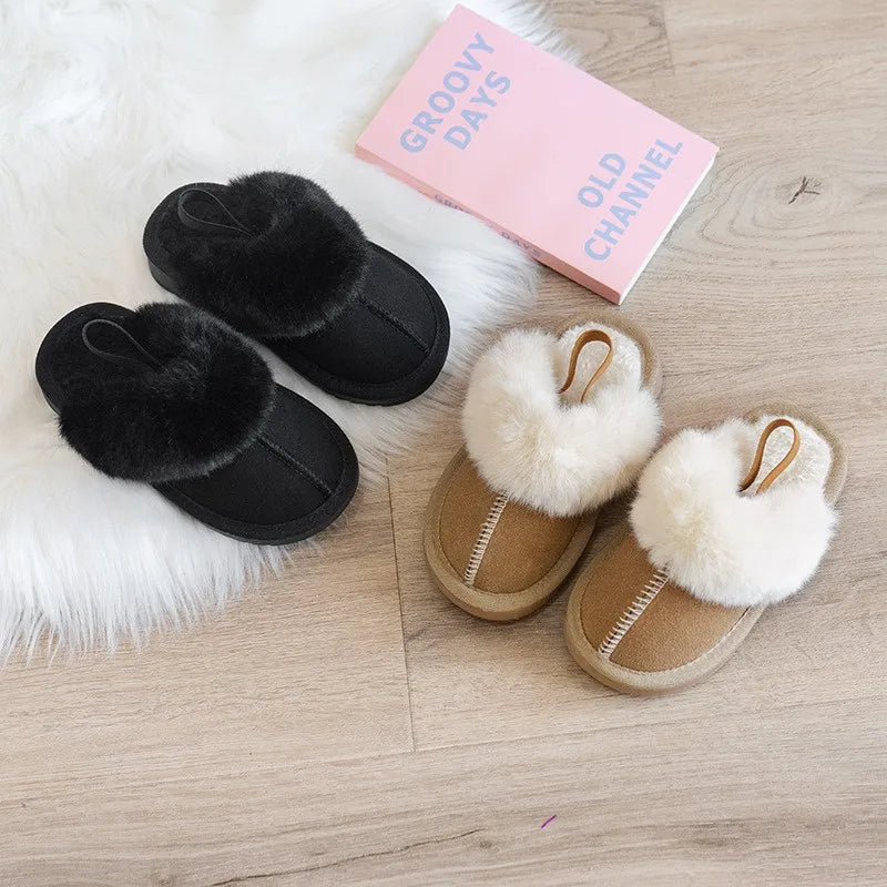 Girls Winter Indoor Slippers ❄️🥿 | Warm Anti-Slip Comfort