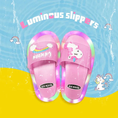 Kids Cartoon Light Slippers 🦄✨
