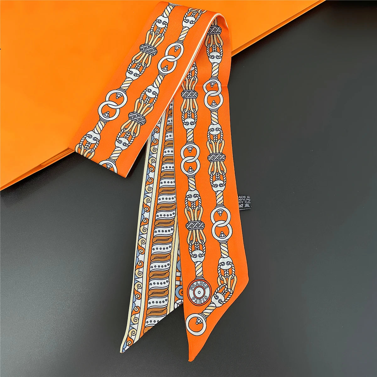🧣 Glomexia Silk Print Hair Scarf – Elegant Women Fashion Wrap ✨