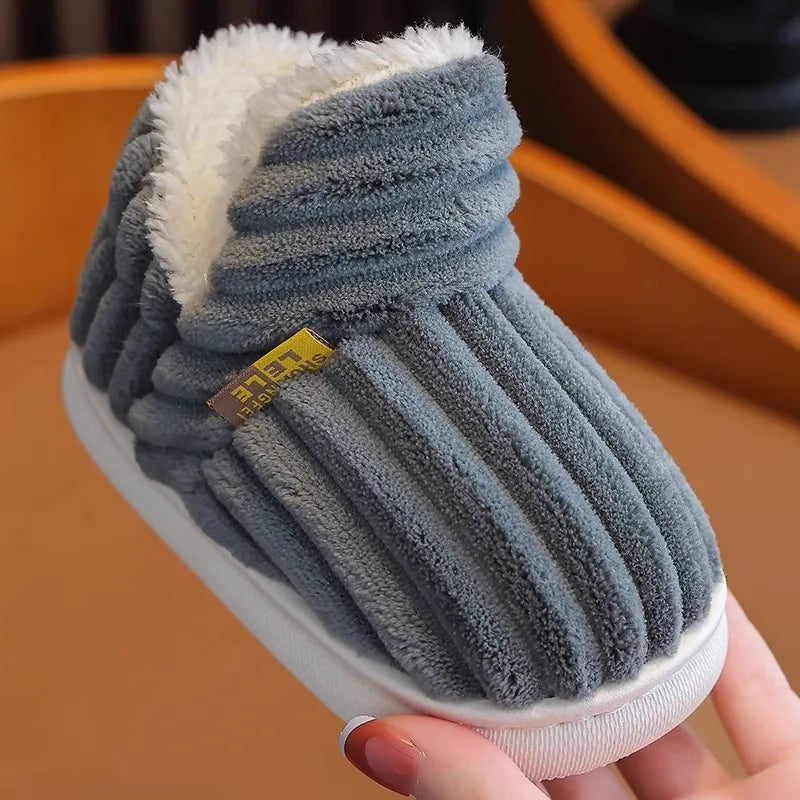Kids Winter Plush Slippers ❄️🧸 | Anti-Slip Warm Indoor Shoes
