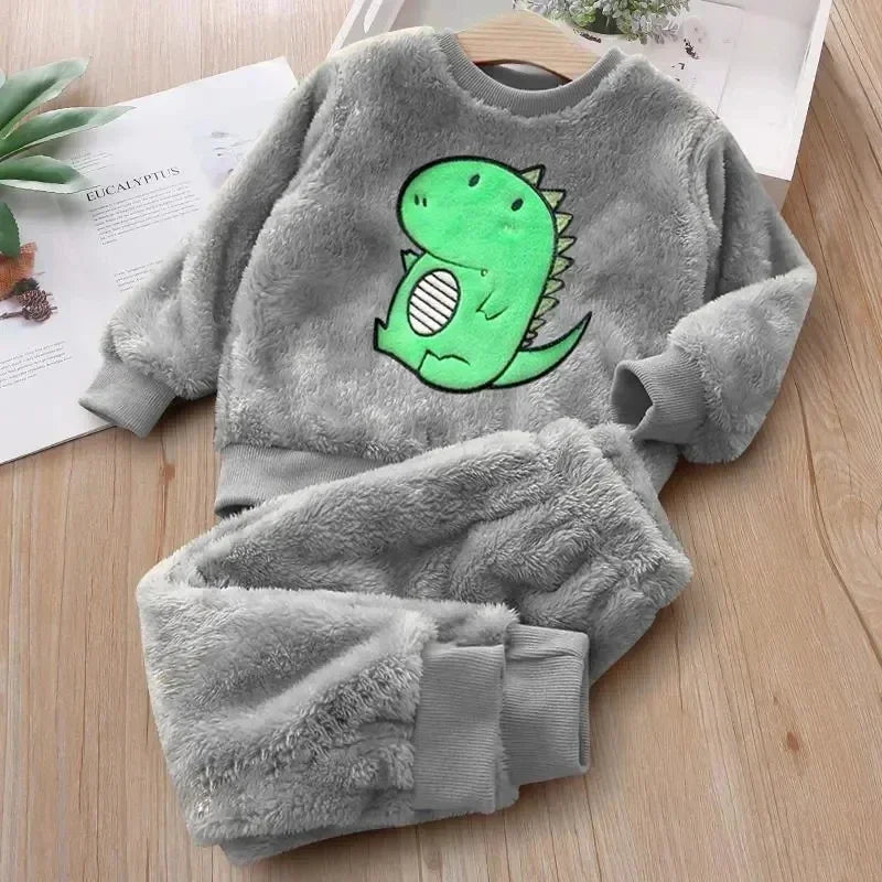 Premium Kids Bear Winter Pajama Set (2-Piece)