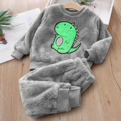 Premium Kids Bear Winter Pajama Set (2-Piece)