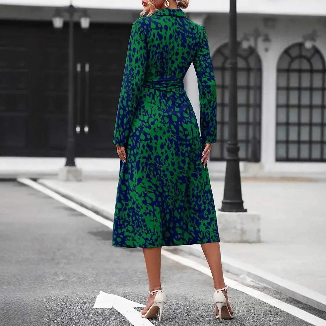 👗 Polo Neck A-Line Casual Dress