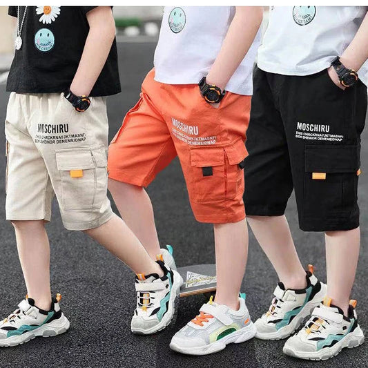 Boys Summer Casual Letter Print Shorts (4–14 Years)
