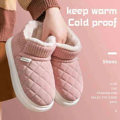 Glomexia Winter Cotton Shoes ❄️ | Thick Sole Anti-Slip Slippers