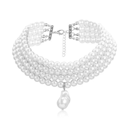 Premium Layered Baroque Pearl Choker Necklace