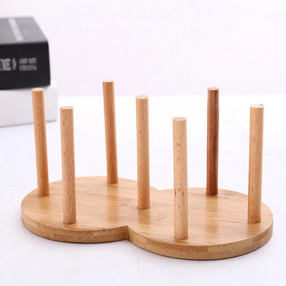 Wooden Cup Holder Stand ☕ | Bamboo Paper Cup Storage