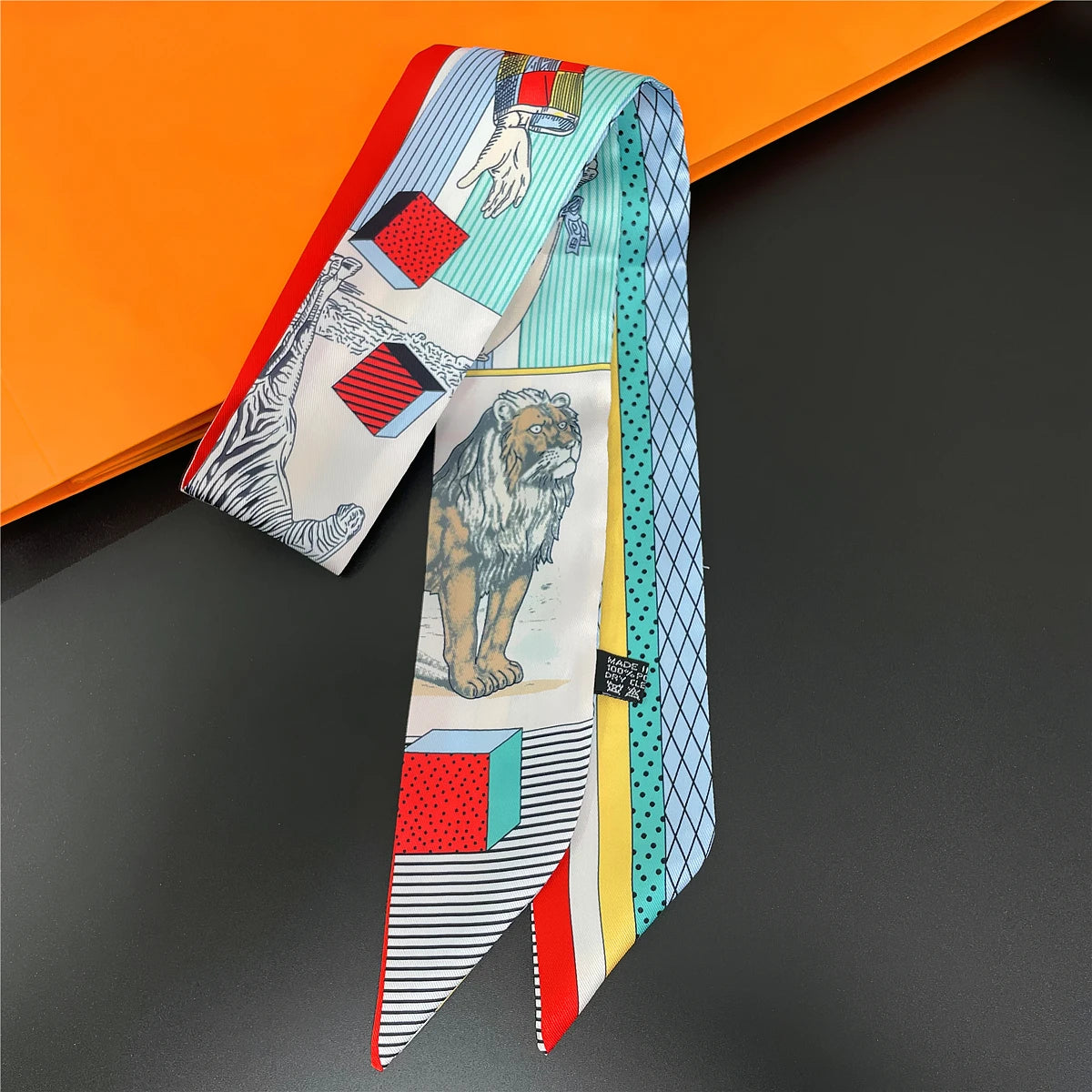 🧣 Glomexia Silk Print Hair Scarf – Elegant Women Fashion Wrap ✨