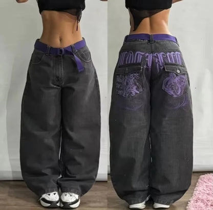 Glomexia Y2K Baggy Punk Jeans 🖤