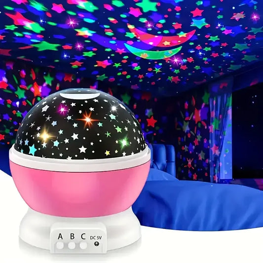USB Starry Night Light Projector – 9 Color Modes