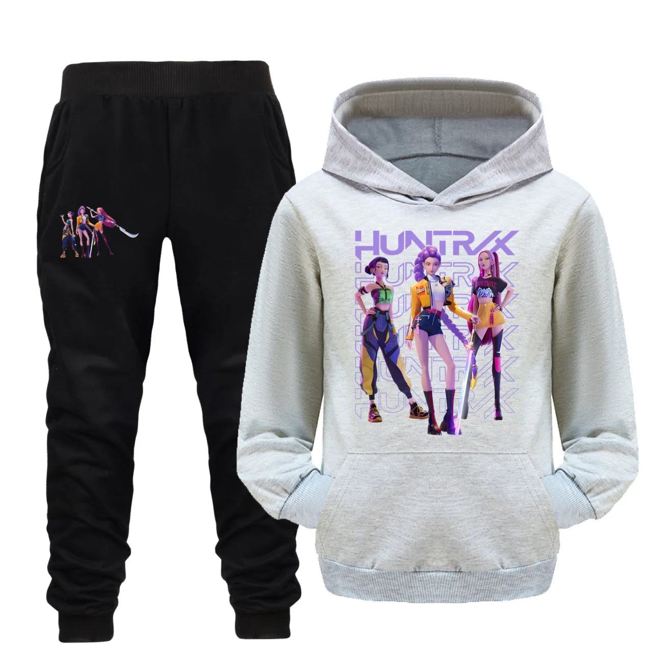 Glomexia Cartoon Hoodie Set – Teen Autumn Streetwear