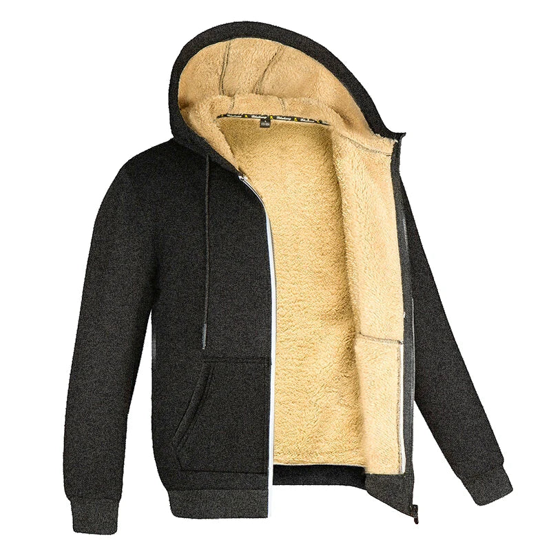 Men Winter Hooded Jacket ❄️ | Thick Warm Zip Coat