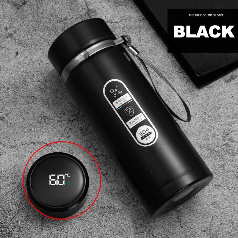 🌡️ Stainless Steel LED Temperature Thermos Bottle (500ML–1L) 💧✨