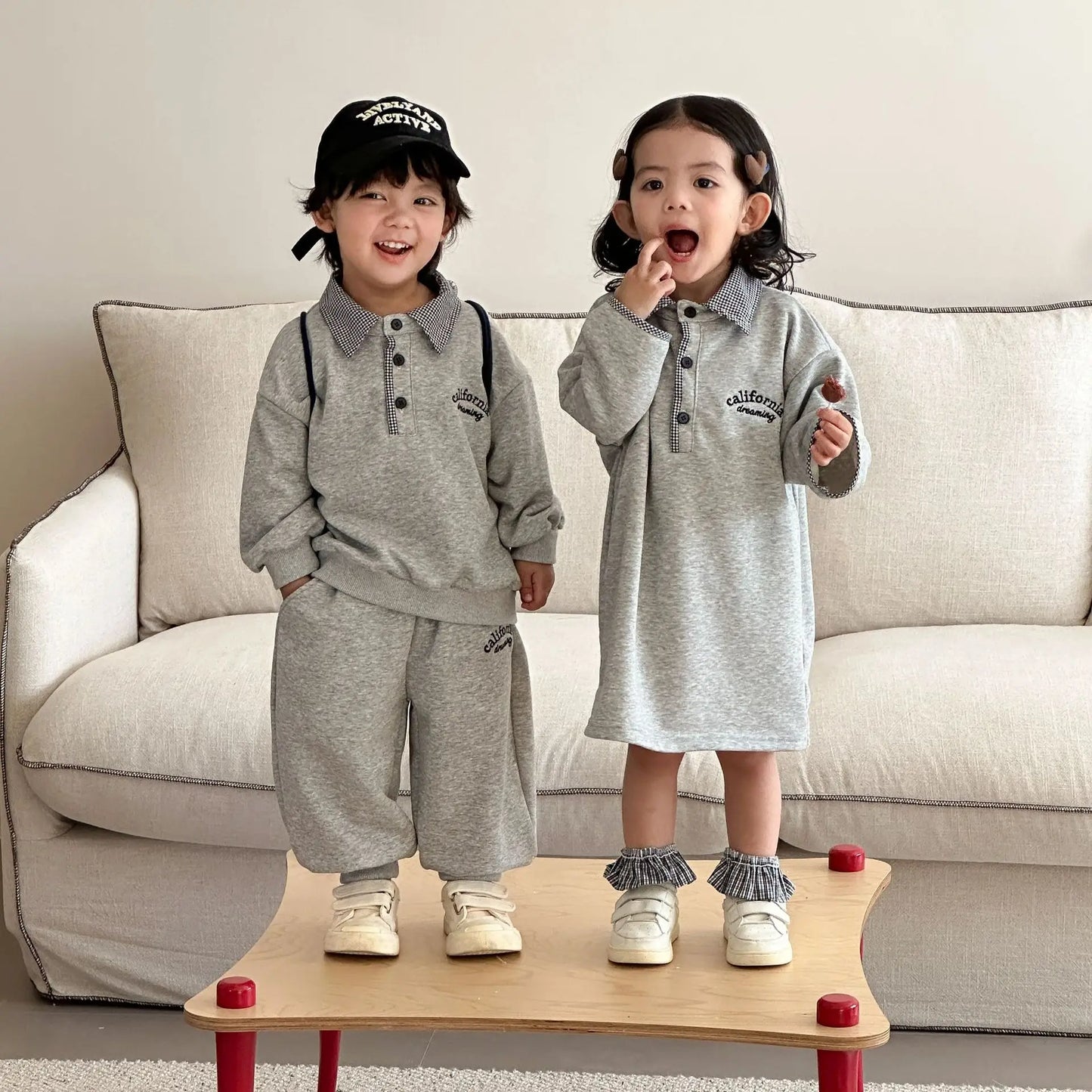 🧒👧 Kids Letter Print Clothing Set – Korean Style Unisex Outfit