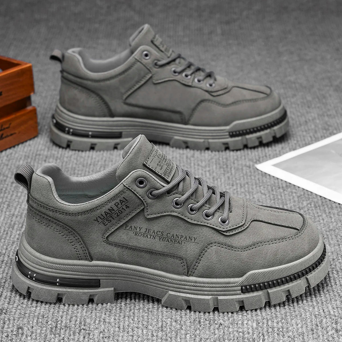 Men Breathable Sports Shoes 👟 | Anti-Slip Durable Casual Sneakers