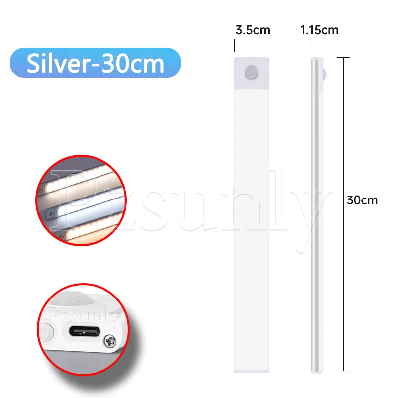 🌙💡 USB Motion Sensor Cabinet Light | Rechargeable ✨