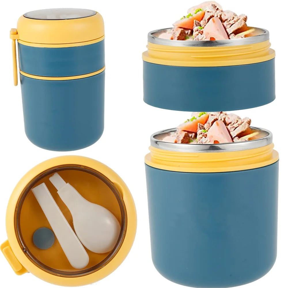 Insulated Stainless Steel Food Jar 🍲 | Leakproof Lunch Container