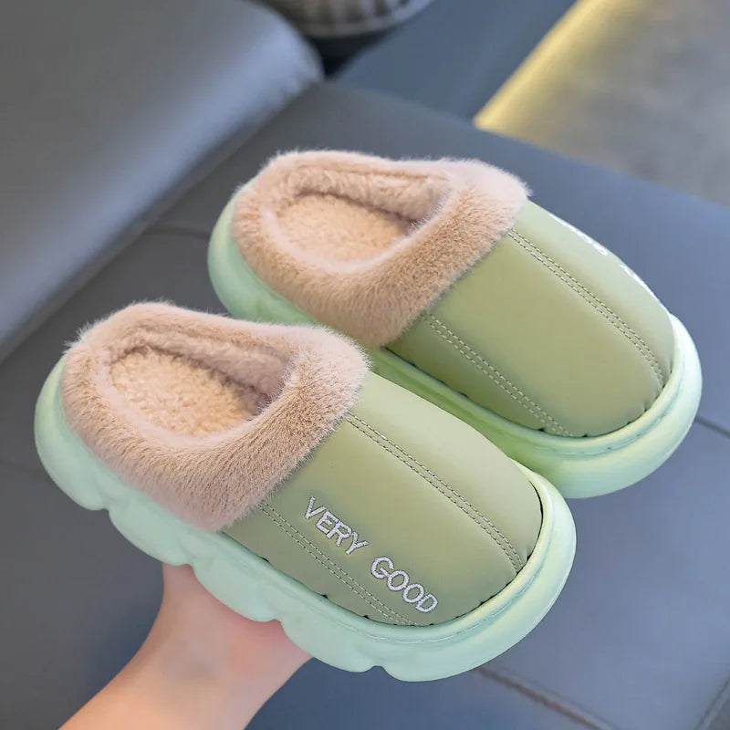 Glomexia Kids British Style Slippers 🇬🇧 | Warm Plush Winter Shoes