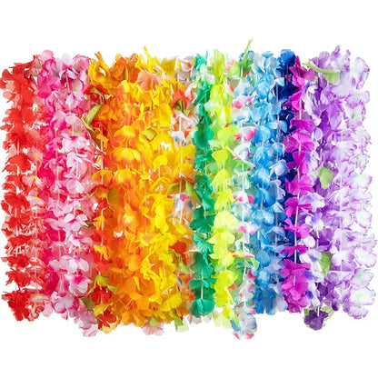 Hawaiian Flower Garland Lei | Tropical Party Decoration | GLOMEXIA