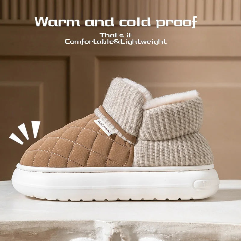 Glomexia Winter Cotton Shoes ❄️ | Thick Sole Anti-Slip Slippers