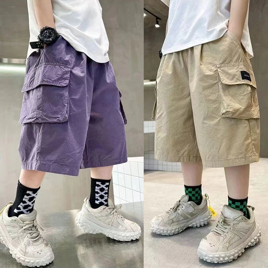 Premium Boys Summer Cargo Shorts – Comfortable Loose Fit (3-14Y)