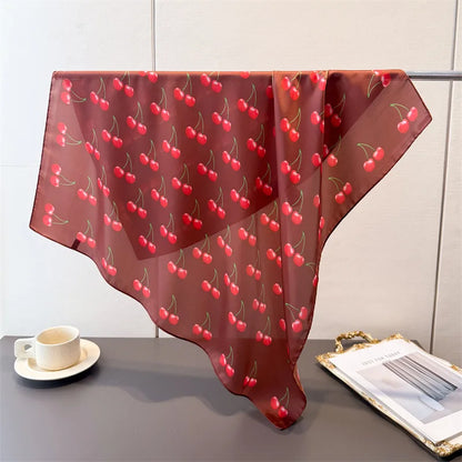Women’s Luxury Floral Printed Silk Scarf