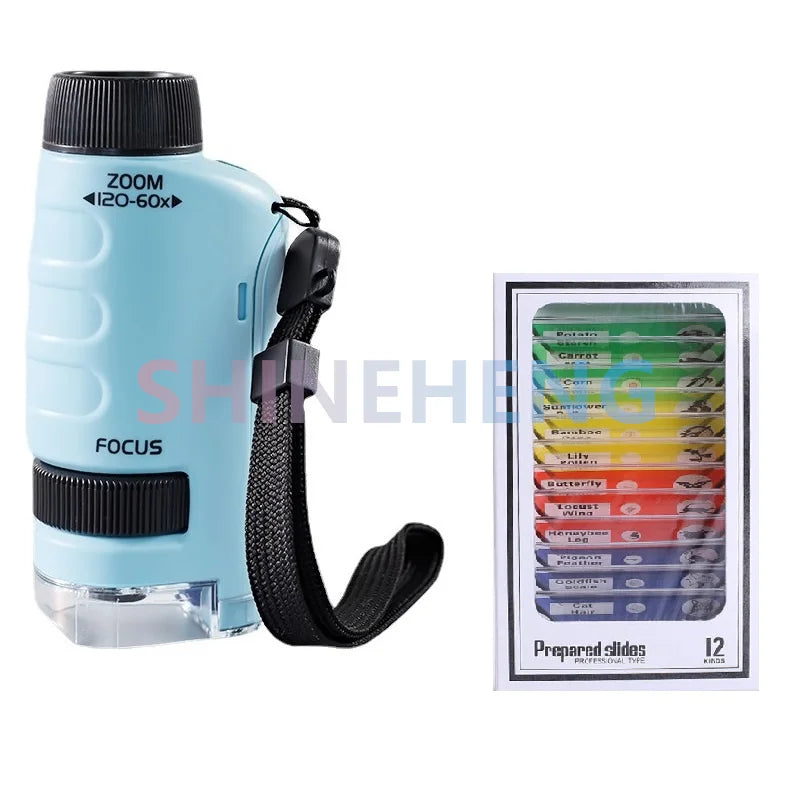 Glomexia Pocket Microscope for Kids (60–120X) 🔬