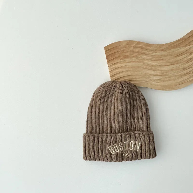 Baby Winter Cotton Knit Cap ❄️ | Warm Letter Hat