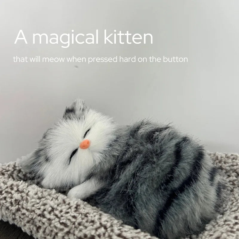 Interactive Meowing Kitten Plush Toy