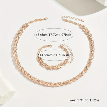 Premium Rhinestone Fish Tail Necklace Set – Elegant Jewelry