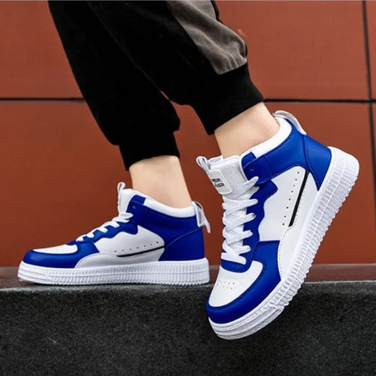 Men’s Patchwork Lace-Up Casual Shoes