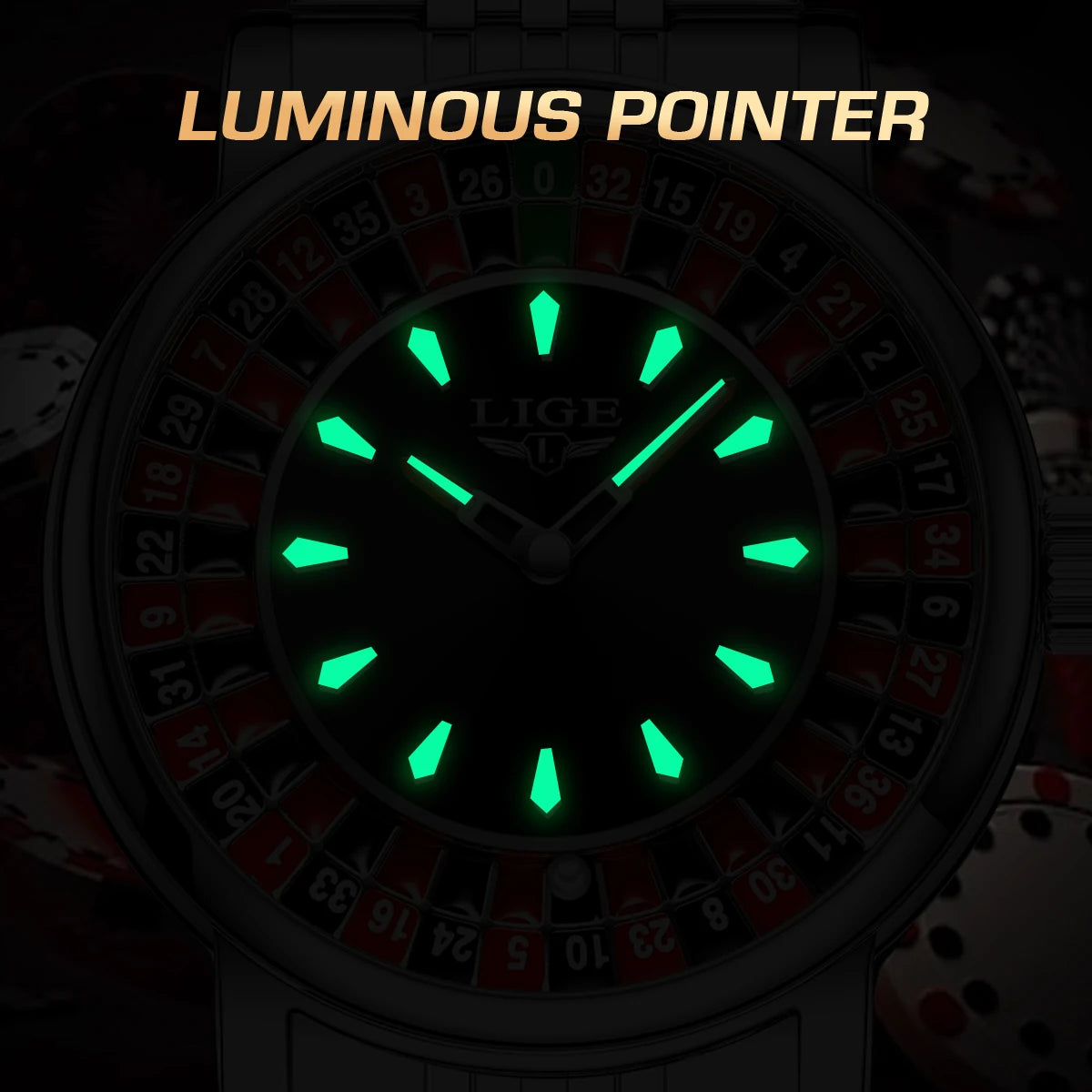 Glomexia Roulette Men Watch | Rotating Dial Waterproof