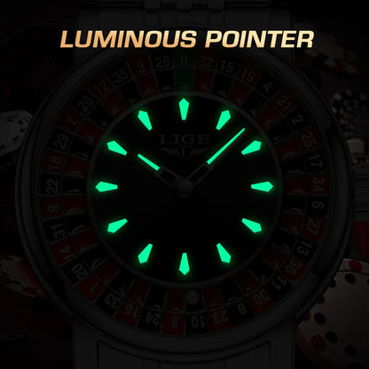 Glomexia Roulette Men Watch | Rotating Dial Waterproof